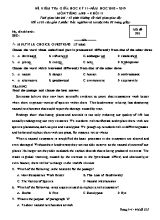 Đề kiểm tra giữa học kỳ II môn Tiếng Anh Lớp 11 - Mã đề 562 - Năm học 2018-2019